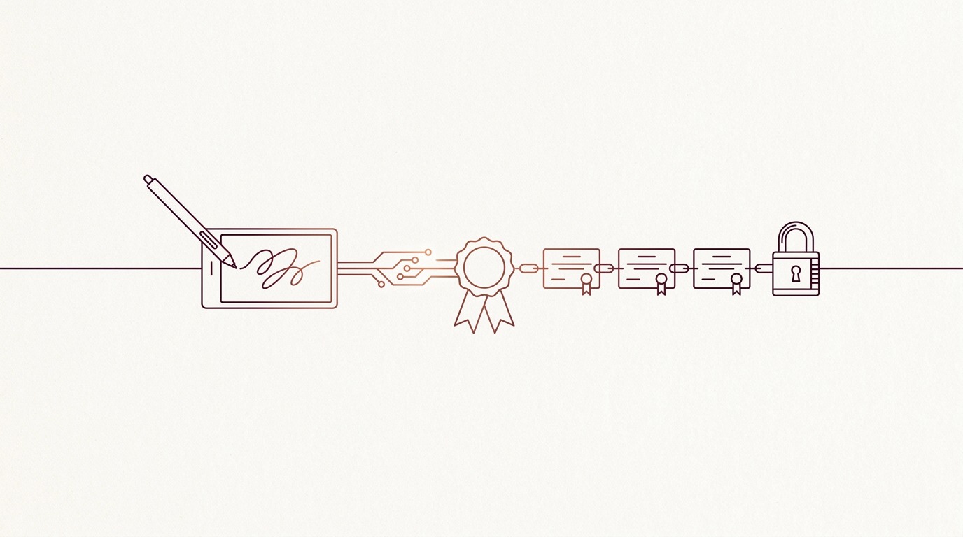From the pen on the screen to the certificate chain: the electronic signature under examination